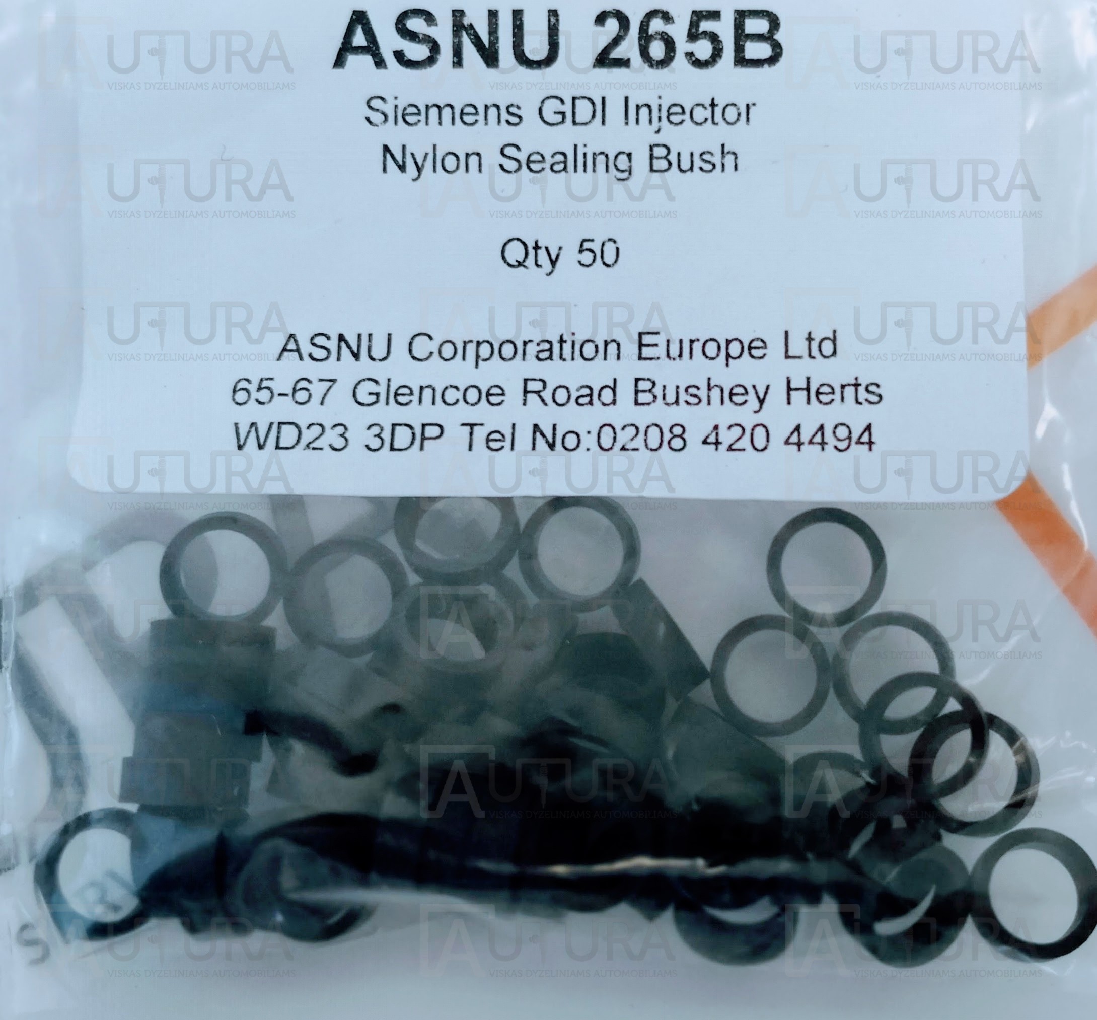 SEAL GRAPHITE BOSCH/DENSO/DELPHI GDI TWO NEEDED 2.83MM BLACK