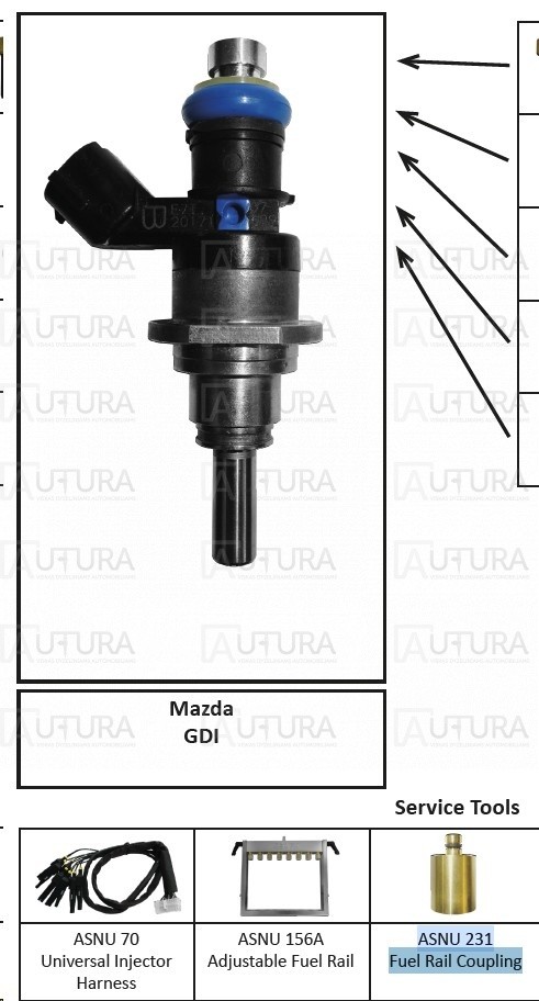 INJECTOR COUPLING FOR MAZDA DENSO GDI INJECTORS