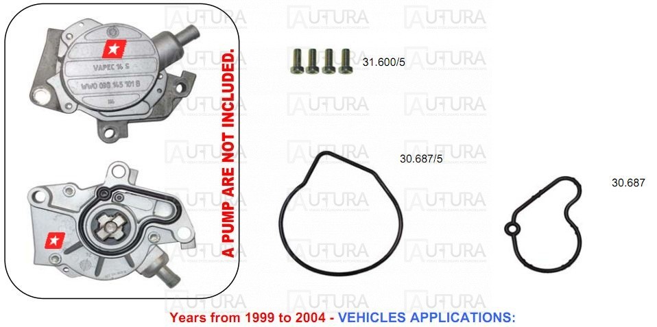 VAKUMO/KURO POMPOS REM.KPL.VW 1.9TDI 99-2004