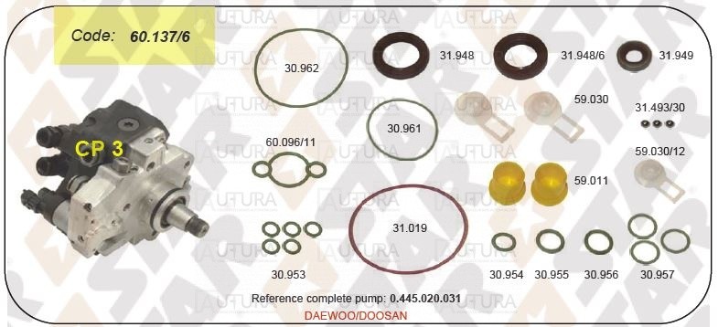 KURO SIURBL.REM.KPL.CR BH CP3 DAEWOO PUMP-0445020031