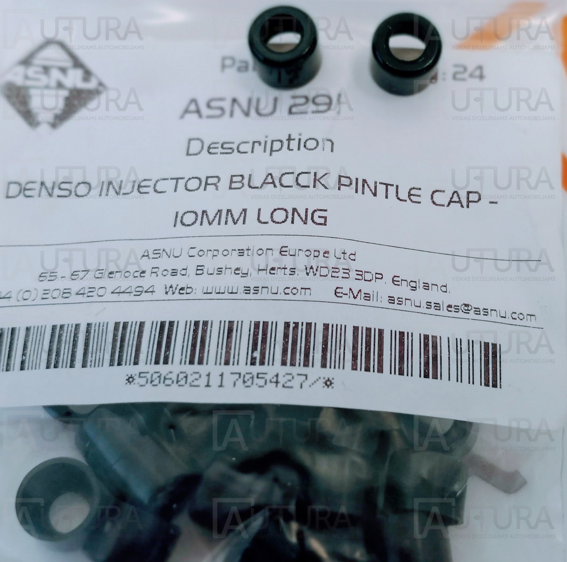 PINTLE CAP DENSO INJECTOR BLACK 7MM LONG 4MM