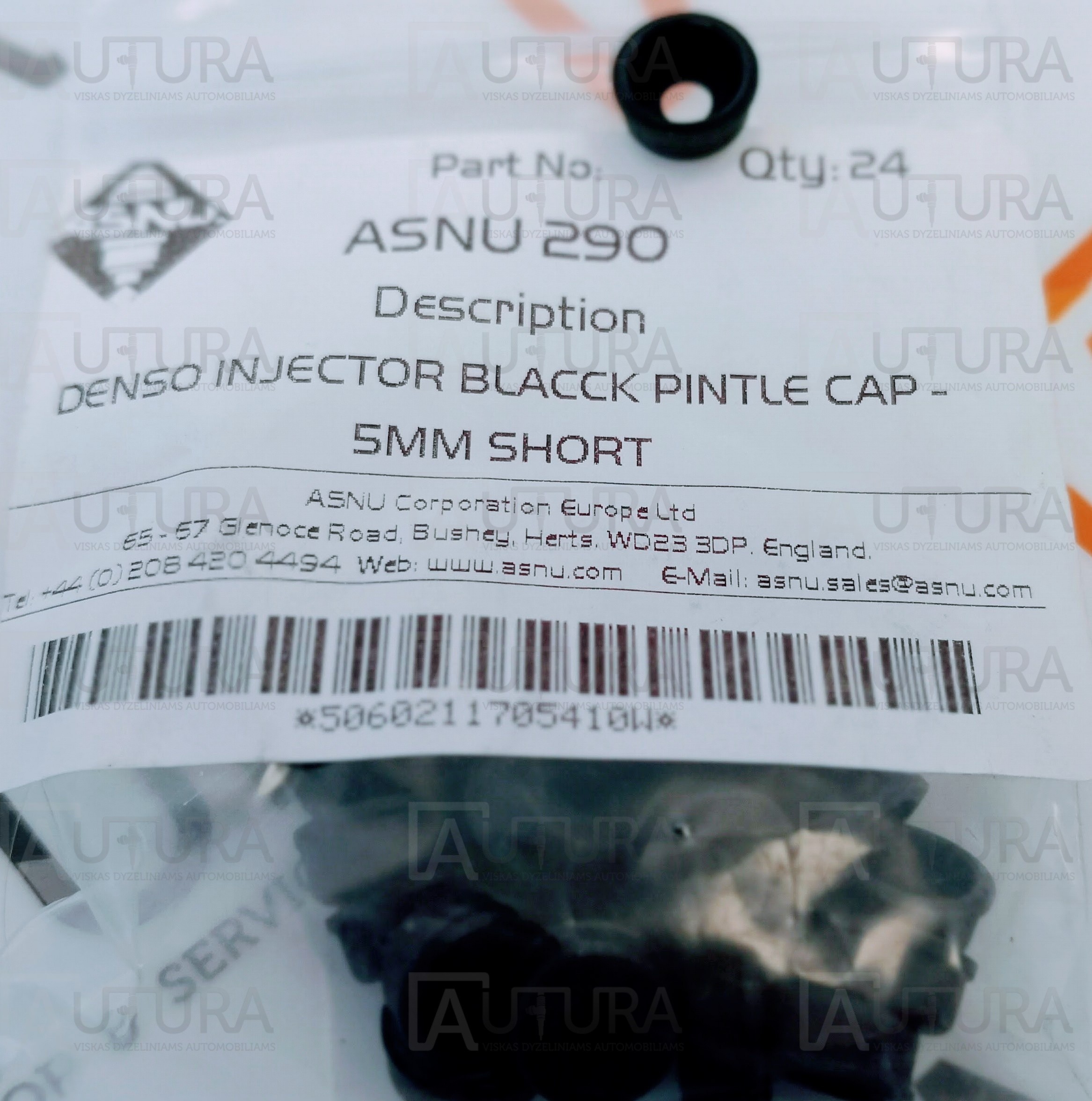PINTLE CAP DENSO INJECTOR BLACK 5MM SHORT 3MM_2