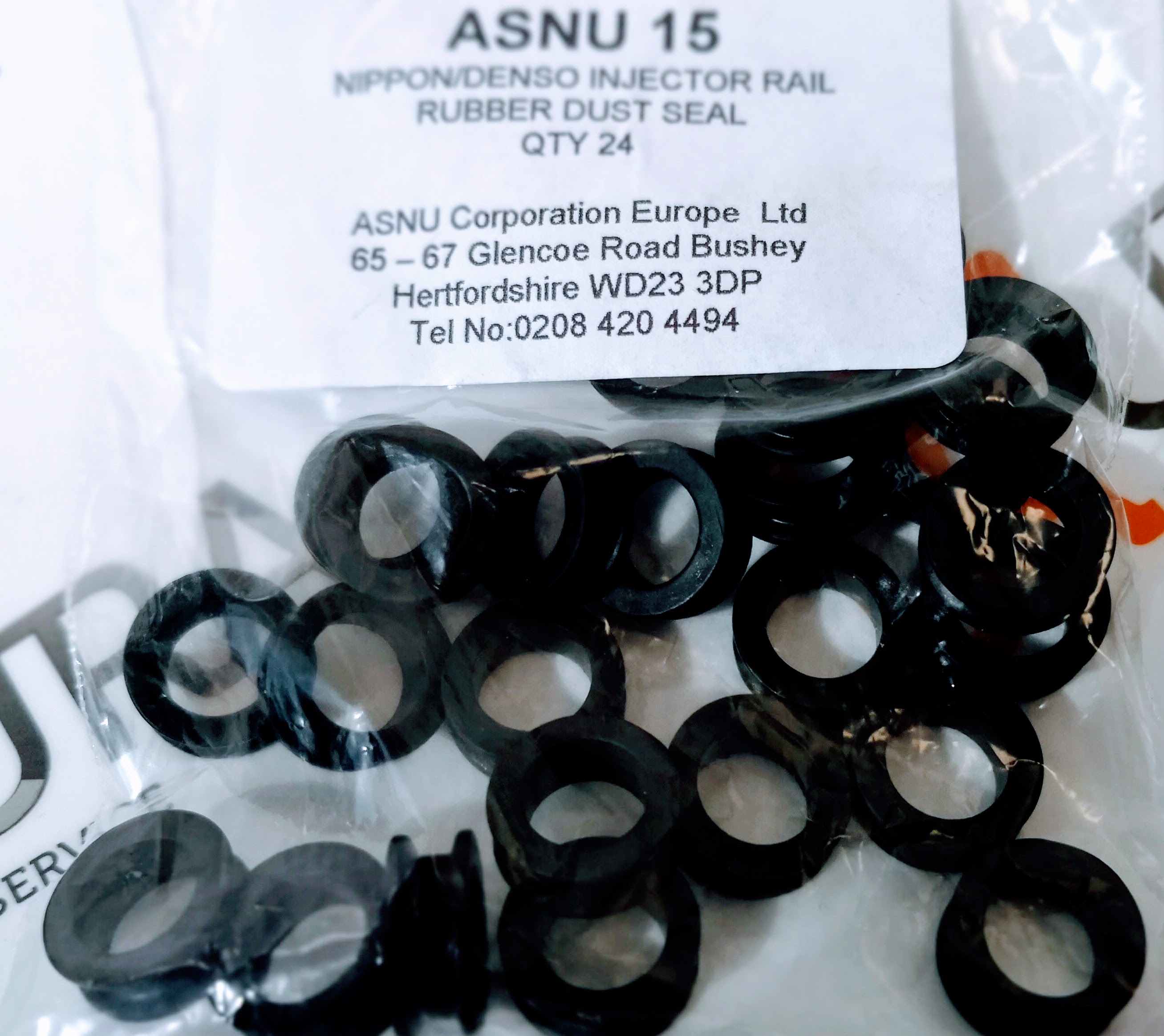 Rubber Dust Seal Nippon Denso Injector rail Asnu 15 Autura